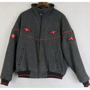 Mens Mid-West Garment Company Size Small Gray Southwest Aztec Indian Jacket Sz M